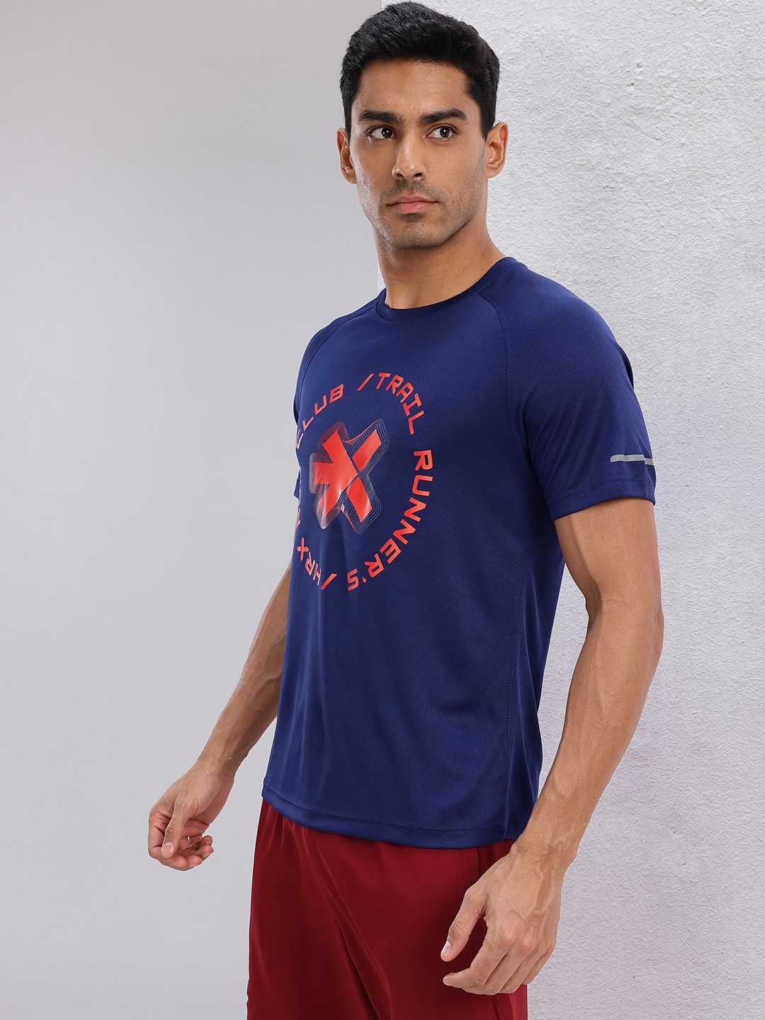 HRX by Hrithik Roshan Brand Logo Print Rapid-Dry Running T-shirt