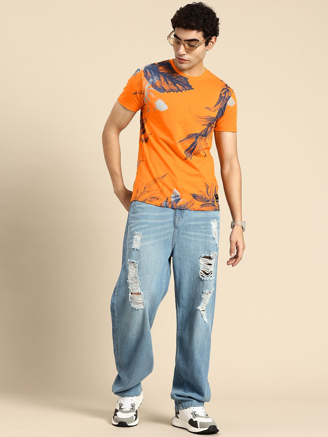 Being Human Graphic Printed Pure Cotton Slim Fit T-shirt