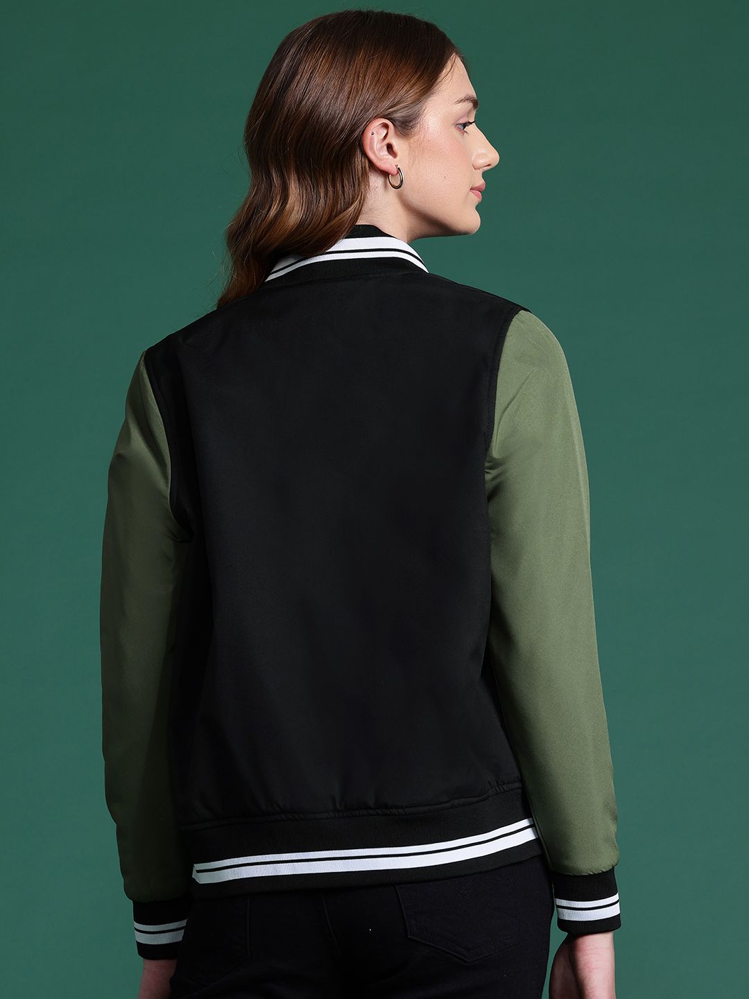 DressBerry Applique Detail Bomber Jacket