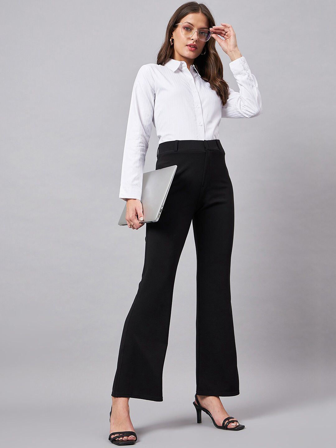 Style Quotient Women Smart Flared Bootcut Trousers