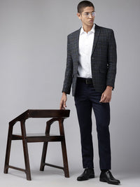 Park Avenue Slim Fit Checked Single-Breasted Blazers