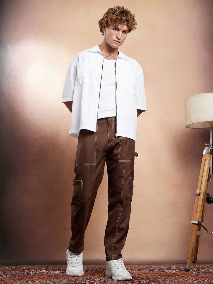 Campus Sutra Men Solid Comfort Trousers