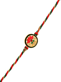 Voylla Men Motif Enamelled Beaded Thread Rakhi
