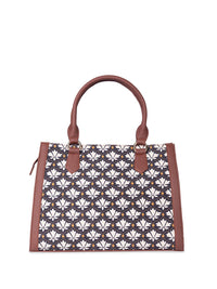 ZOUK Floral Printed Structured Handheld Bag