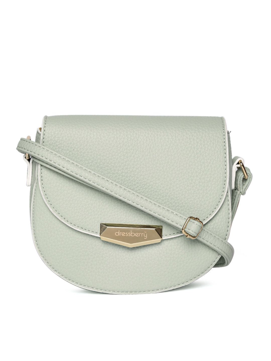 DressBerry Mint Green Solid Sling Bag