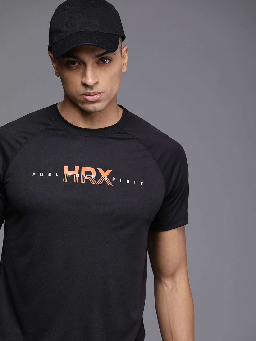 HRX by Hrithik Roshan Men Brand Logo Printed Badminton Rapid-Dry T-shirt