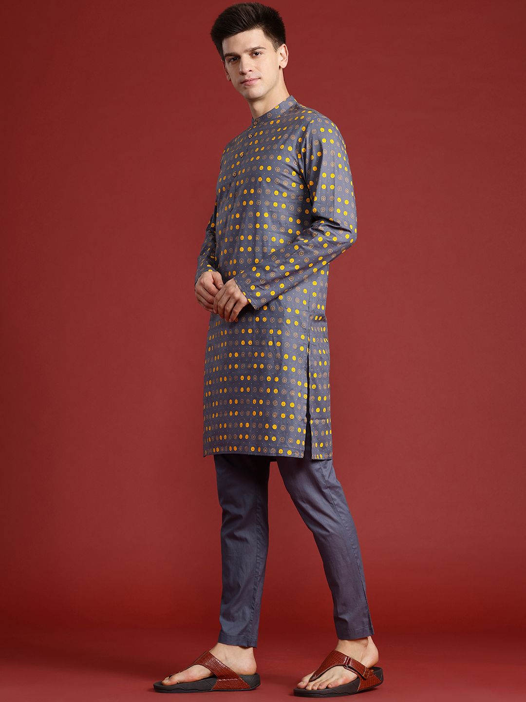 Anouk Printed Regular Pure Cotton Kurta with Trousers