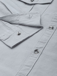 The Indian Garage Co Men Grey Solid Casual Shirt