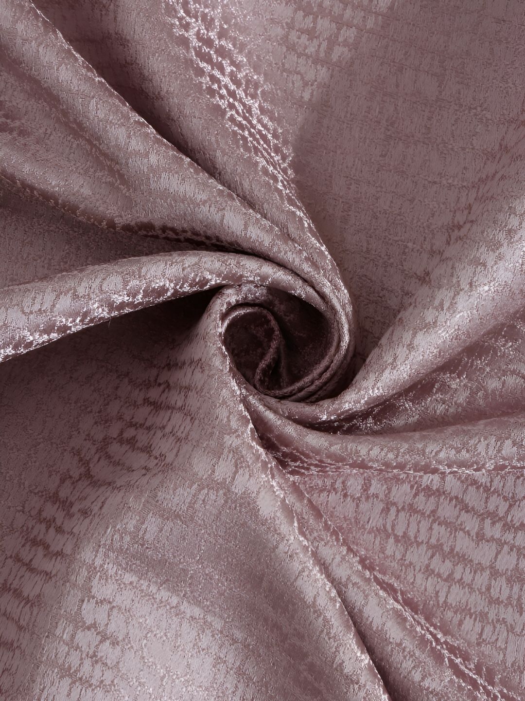 HOSTA HOMES Pink Self Design Black Out Door Curtain