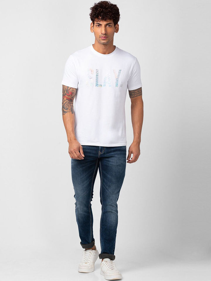 SPYKAR Men Slim Fit Low-Rise Heavy Fade Stretchable Jeans
