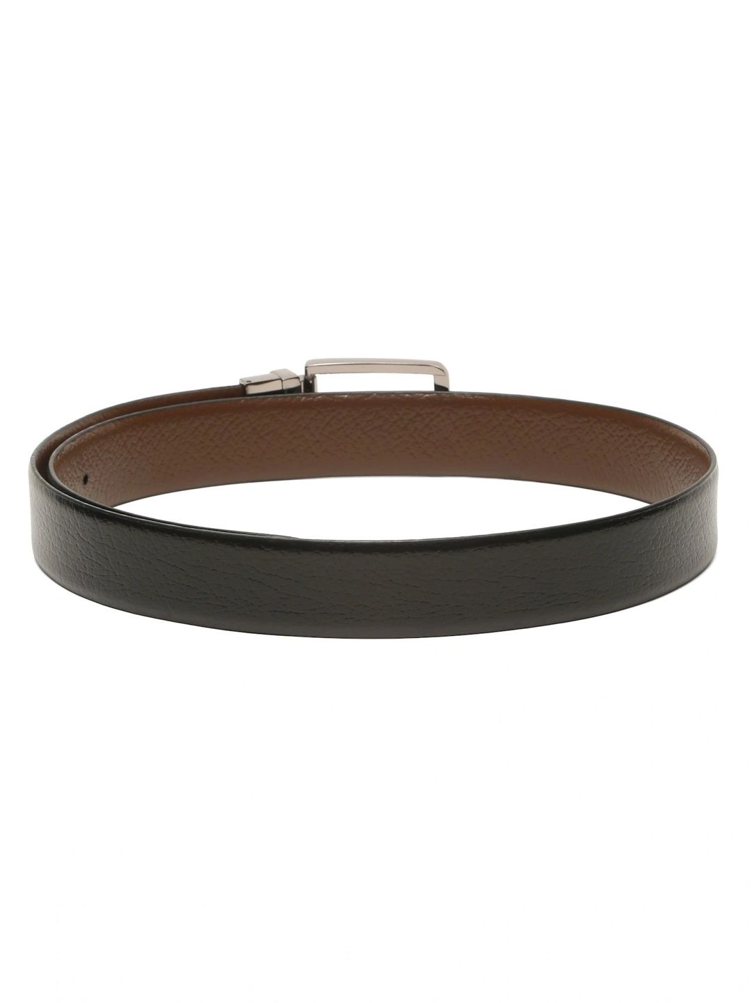 Teakwood Leathers Men Textured Leather Reversible Belt
