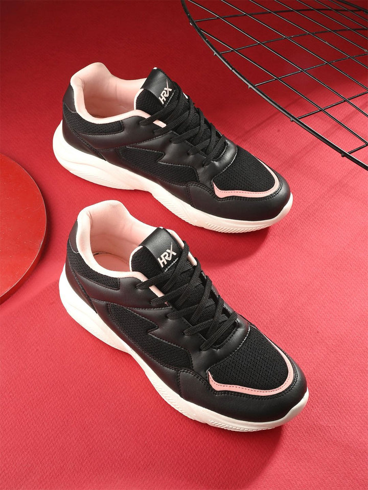 HRX by Hrithik Roshan Women Black Mesh Running Sports Shoes