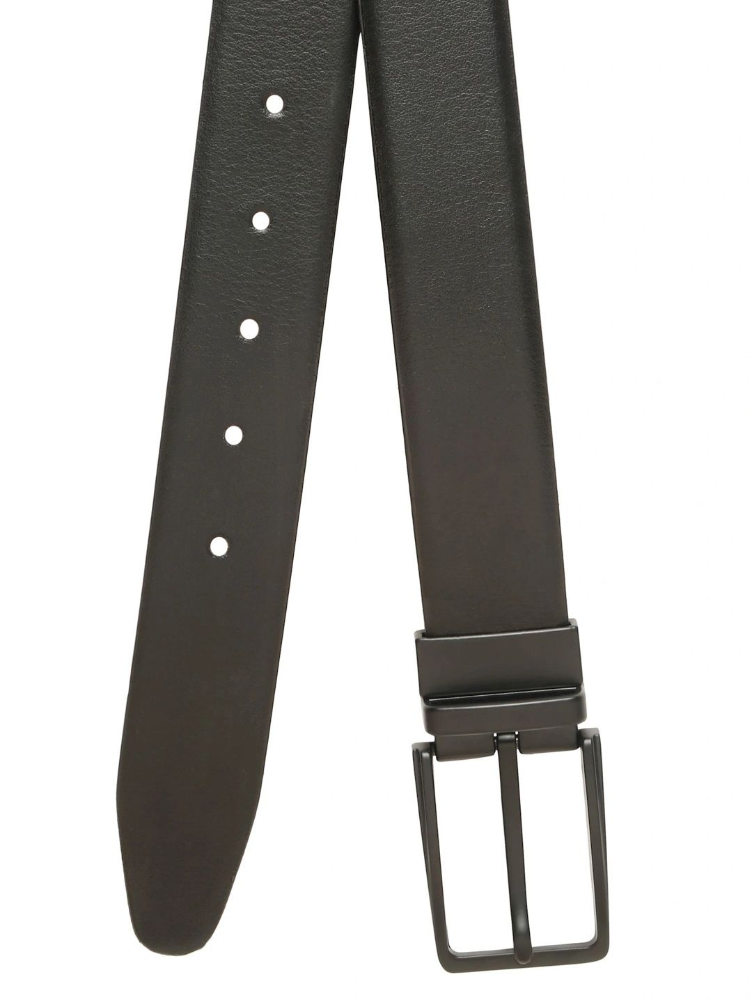 Teakwood Leathers Men Textured Leather Reversible Formal Belt