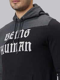 Being Human Typography Printed Hooded Long Sleeve Pullover Sweatshirt