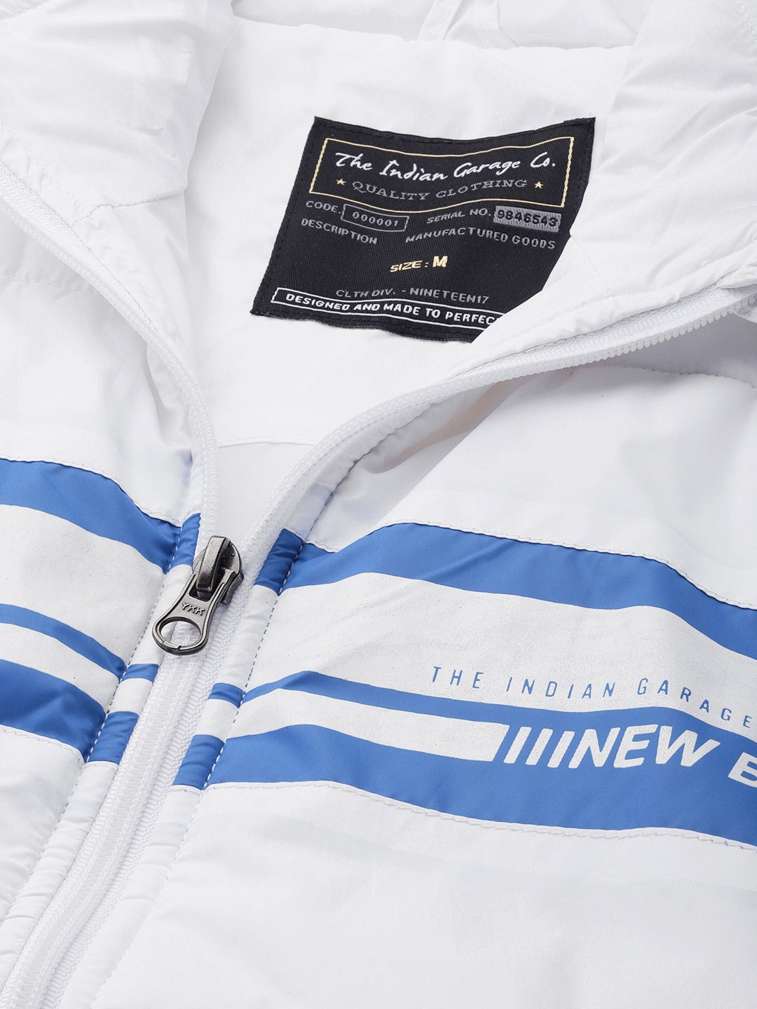 The Indian Garage Co Men Zip-Front Slim Fit Bomber Jacket
