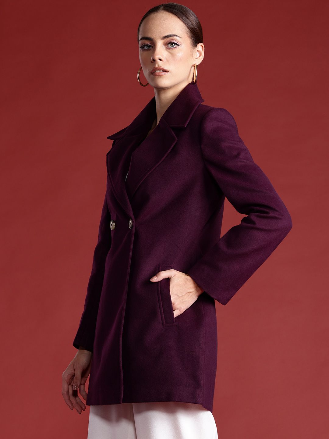 all about you Notched Lapel Trench Coat