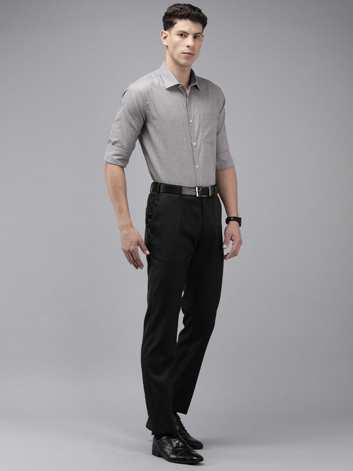 Park Avenue Self Design Slim Fit Textured Formal Shirt