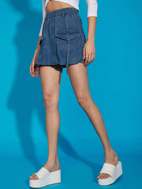 SASSAFRAS A-Line Mini Denim Skirt
