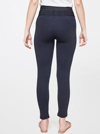AND Women Blue Solid Skinny Fit Trousers