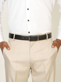 Teakwood Leathers Men Textured Leather Reversible Formal Belt