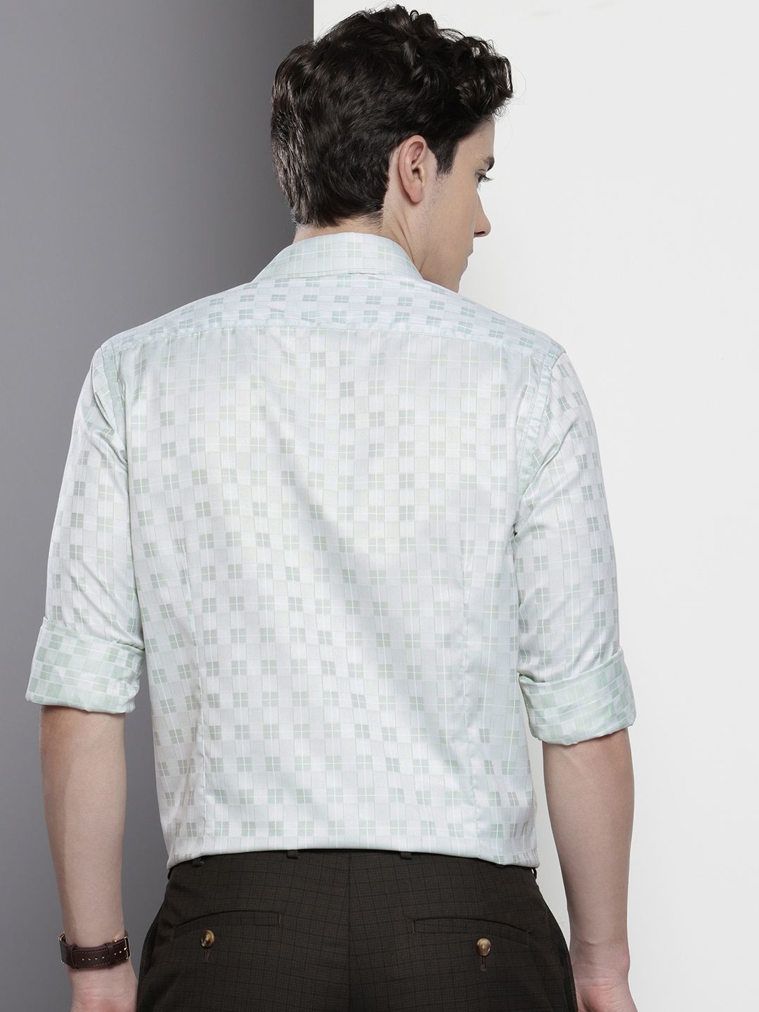 The Indian Garage Co. X Luxe Slim Fit Checked Formal Shirt