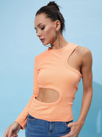 Athena Round Neck Cut-Outs Top