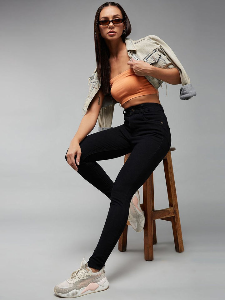 Miss Chase Women Slim Fit High-Rise Clean Look Stretchable Jeans