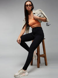 Miss Chase Women Slim Fit High-Rise Clean Look Stretchable Jeans