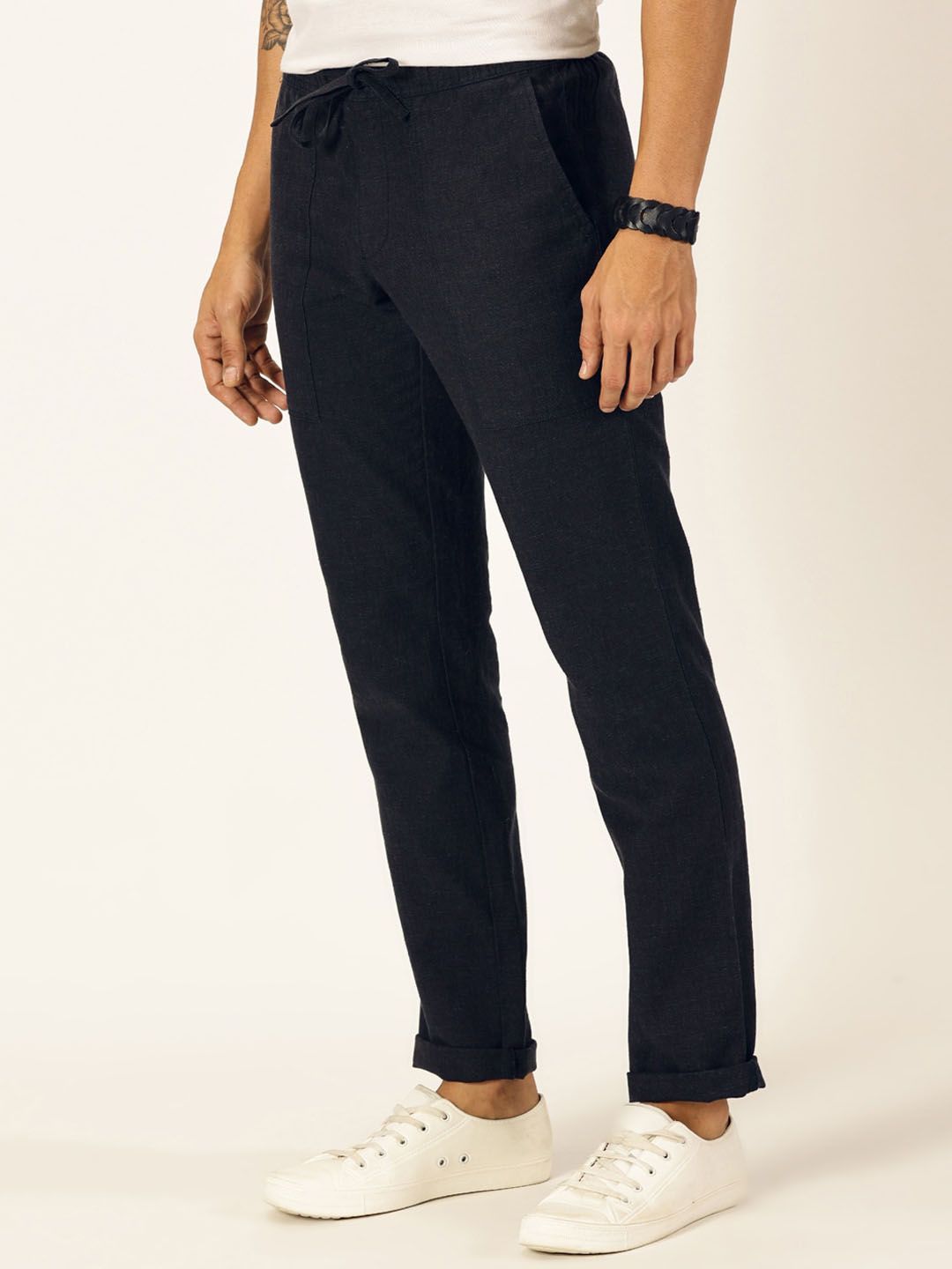 Thomas Scott Men Classic Cotton Linen Casual Trouser