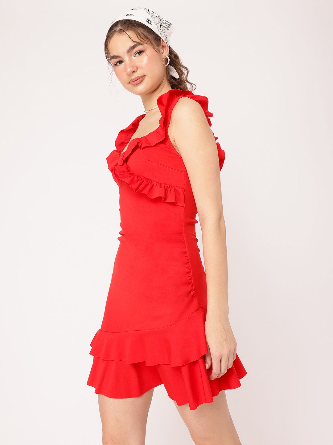 DressBerry Cocktail Glam Ruffled Dress