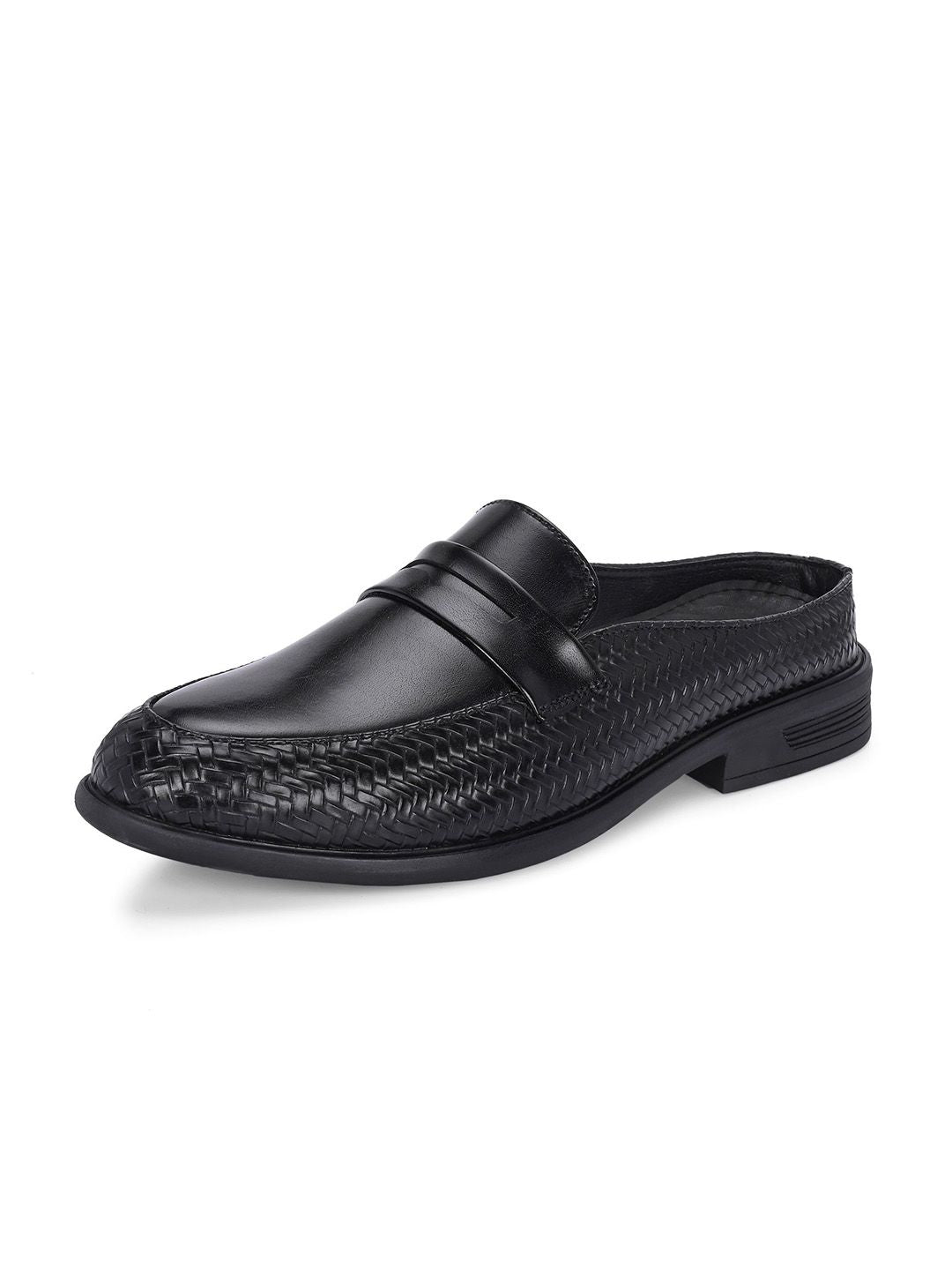 House of Pataudi Men Round Toe Formal Slip On Shoes