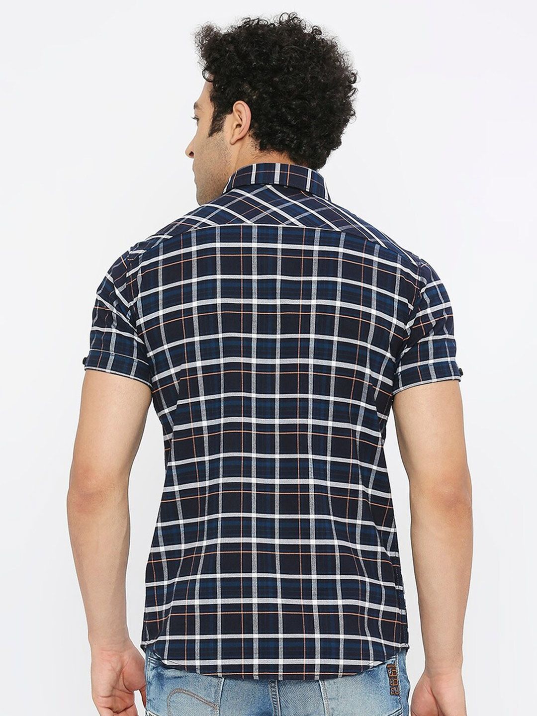 SPYKAR Classic Slim Fit Checked Cotton Casual Shirt