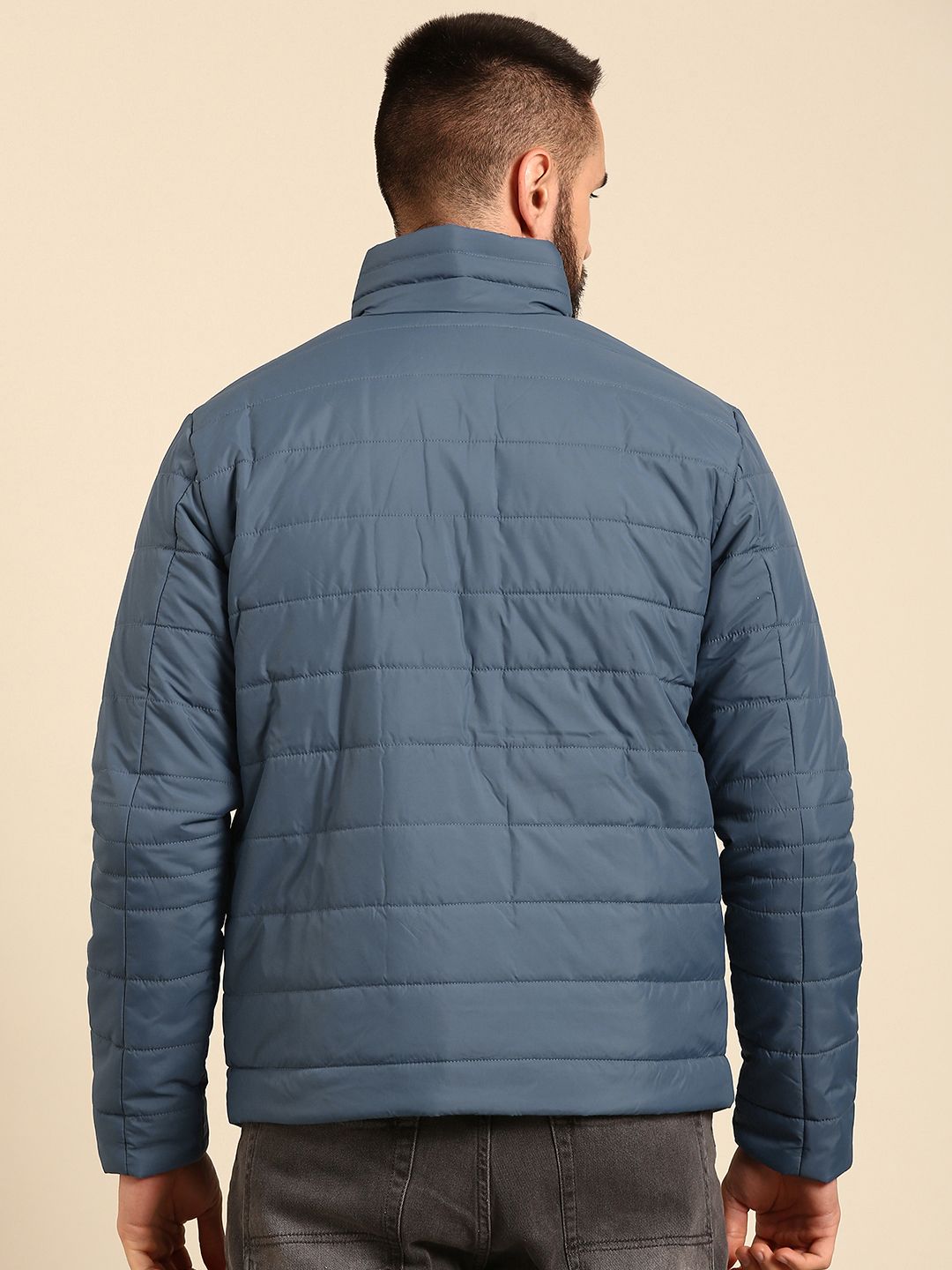 Being Human Mock Collar Padded Jacket