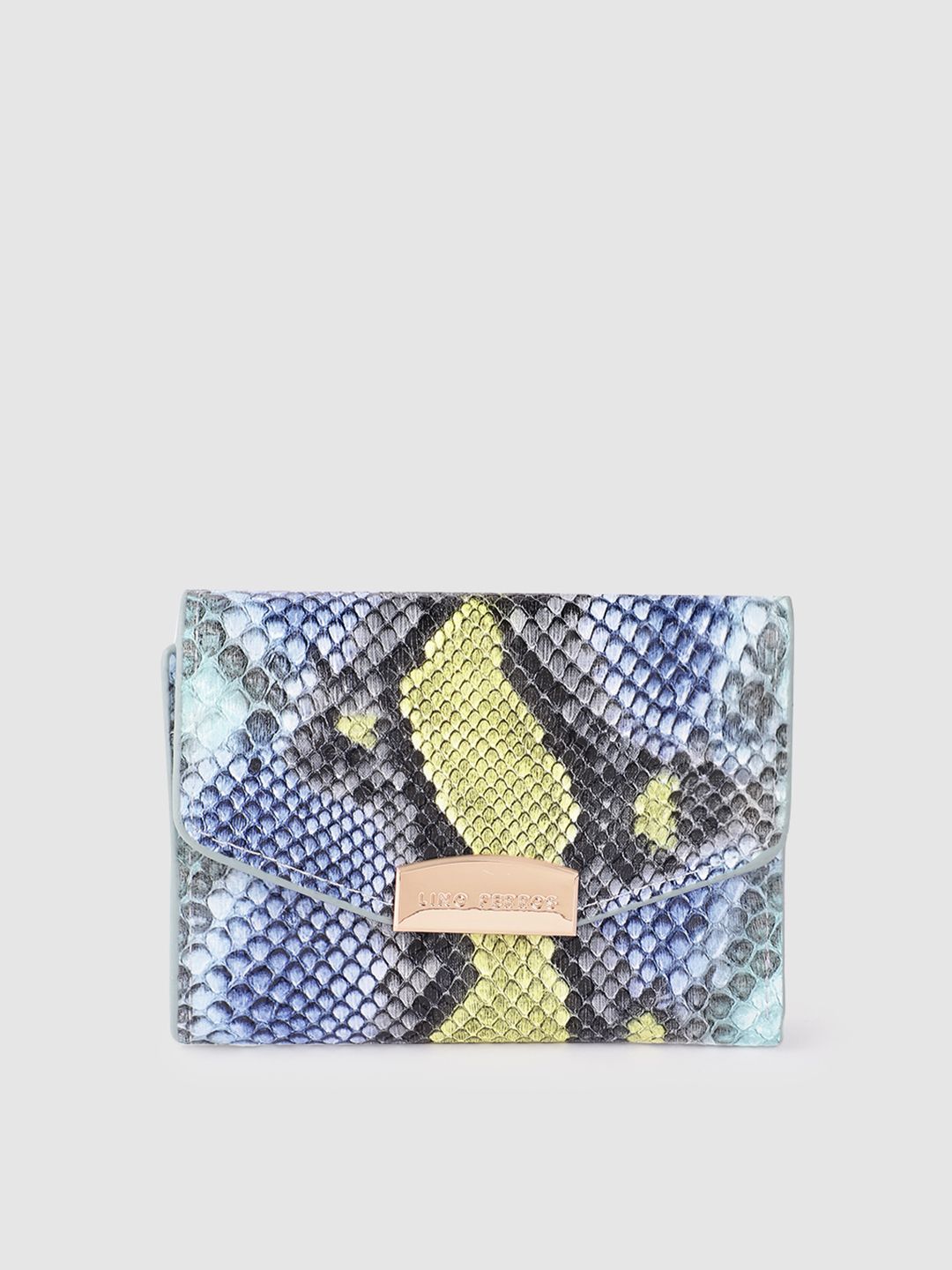 Lino Perros Women Snake Skin Textured Three Fold Wallet