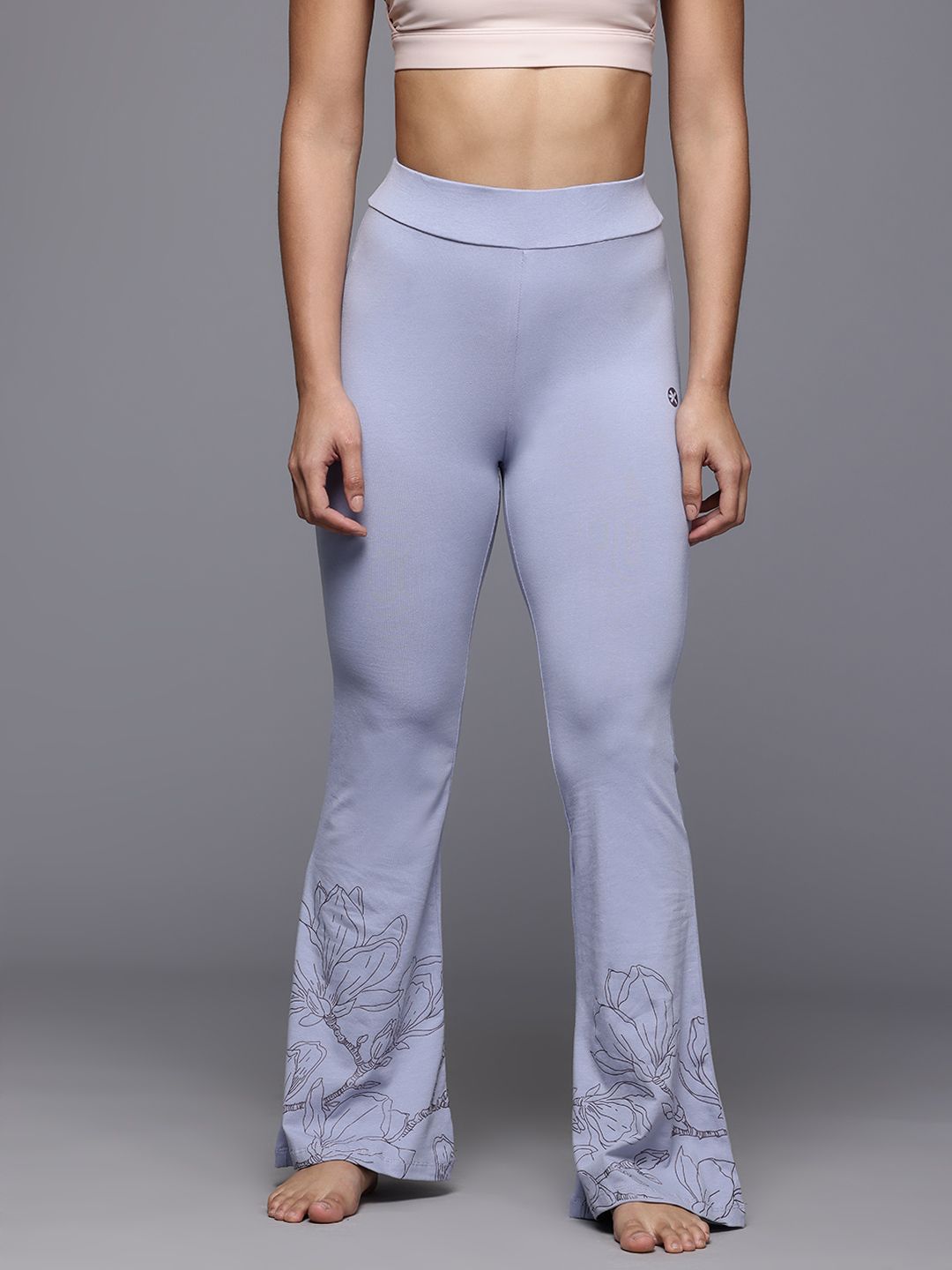 HRX by Hrithik Roshan Women Printed Flared Yoga Tights