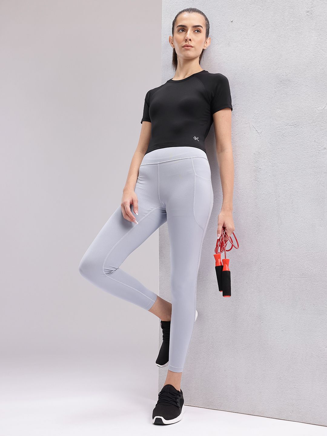 HRX by Hrithik Roshan Women Cut Outs Slim Fit Crop Training T-shirt