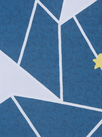 Cortina Navy Blue &amp; White Geometric Printed Sarung Sofa Dua Tempat Duduk