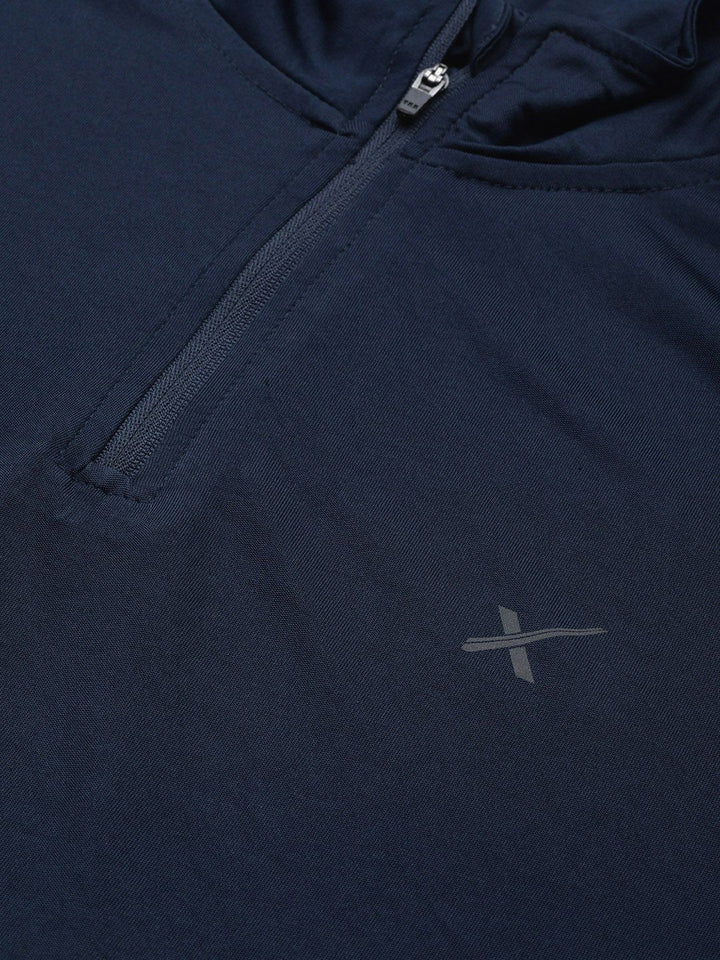 HRX by Hrithik Roshan Men Navy Blue Solid T-shirt