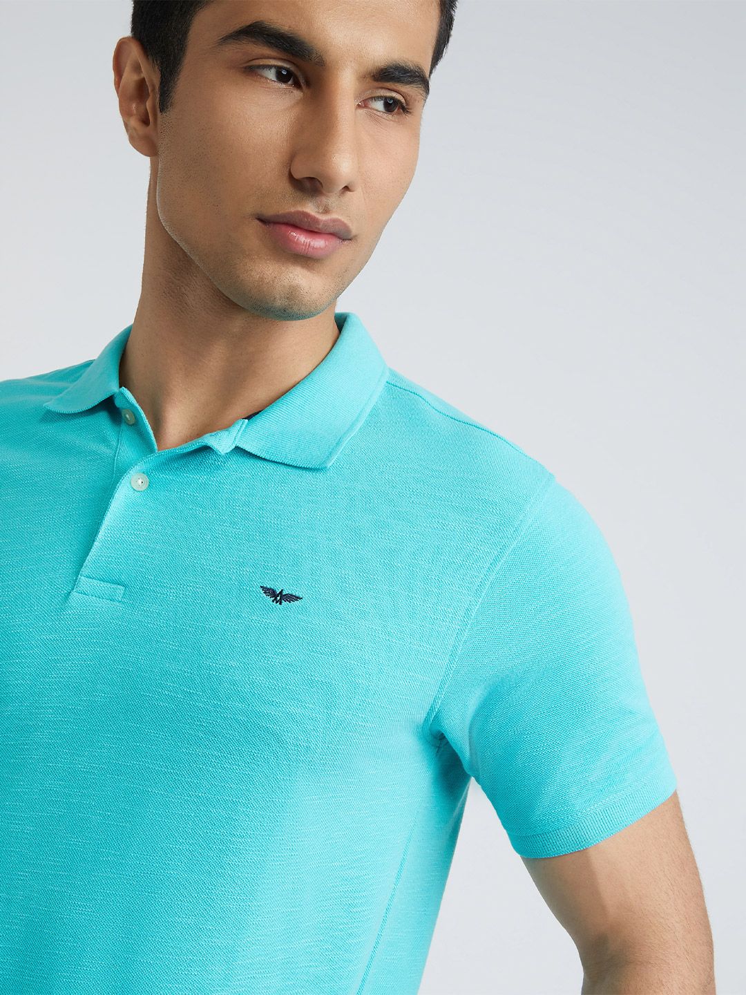 Park Avenue Solid Slim Fit Polo Collar T-shirt