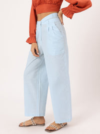 DressBerry Women Asymmetric Waist Pleated Formal Trousers