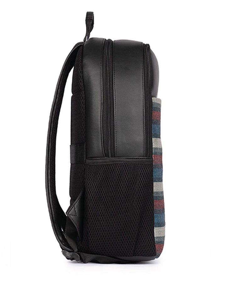 ZOUK Mysore Mosaic Striped Backpack with Compression Straps - 16 L