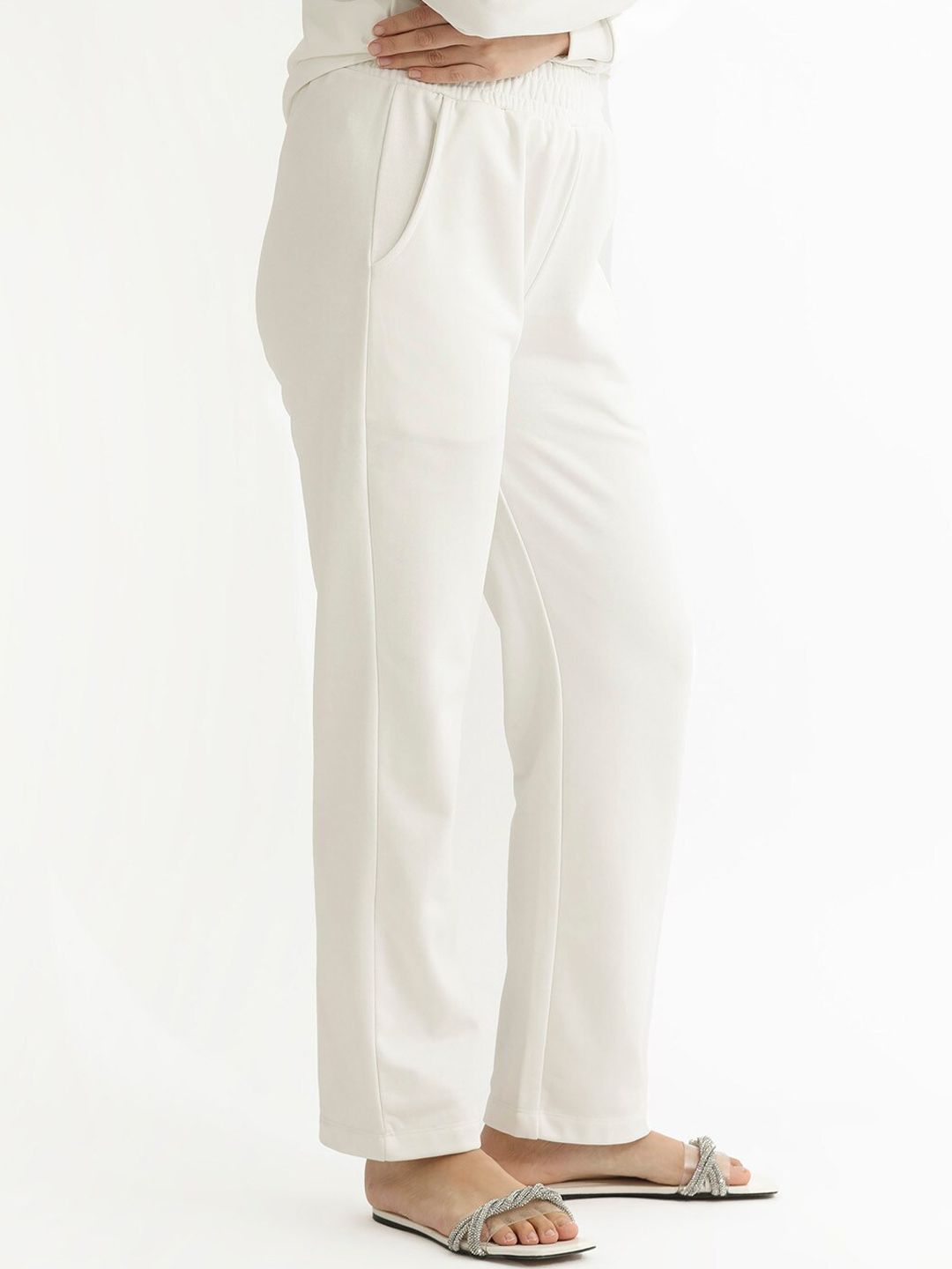 RAREISM Women Mid Rise Parallel Trousers