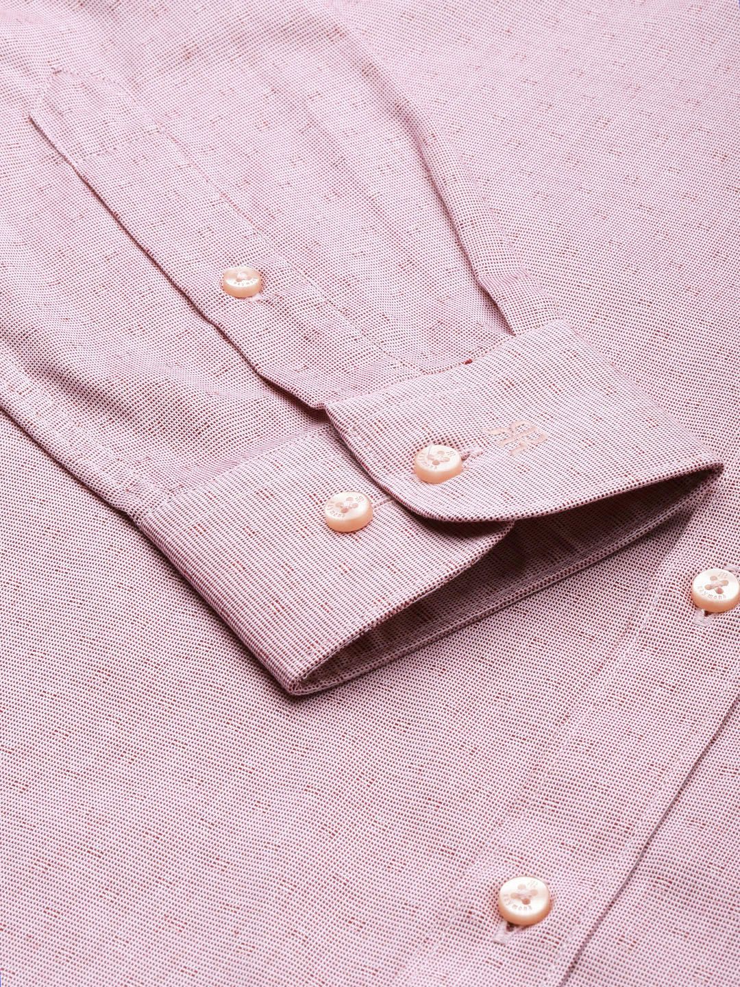 Raymond Pure Cotton Self Design Textured Slim Fit Formal Shirt