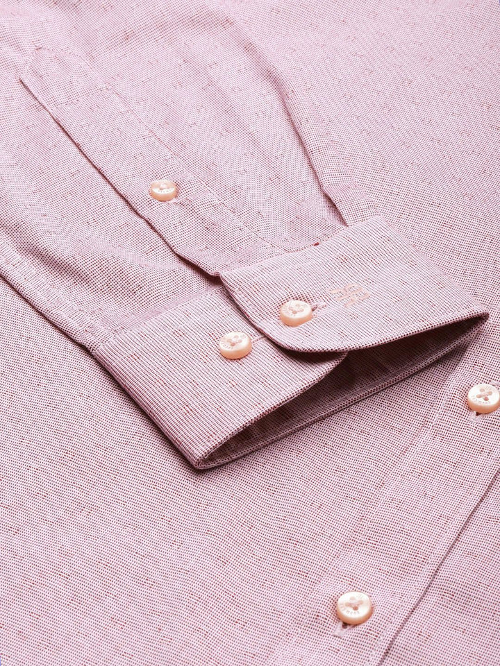 Raymond Pure Cotton Self Design Textured Slim Fit Formal Shirt