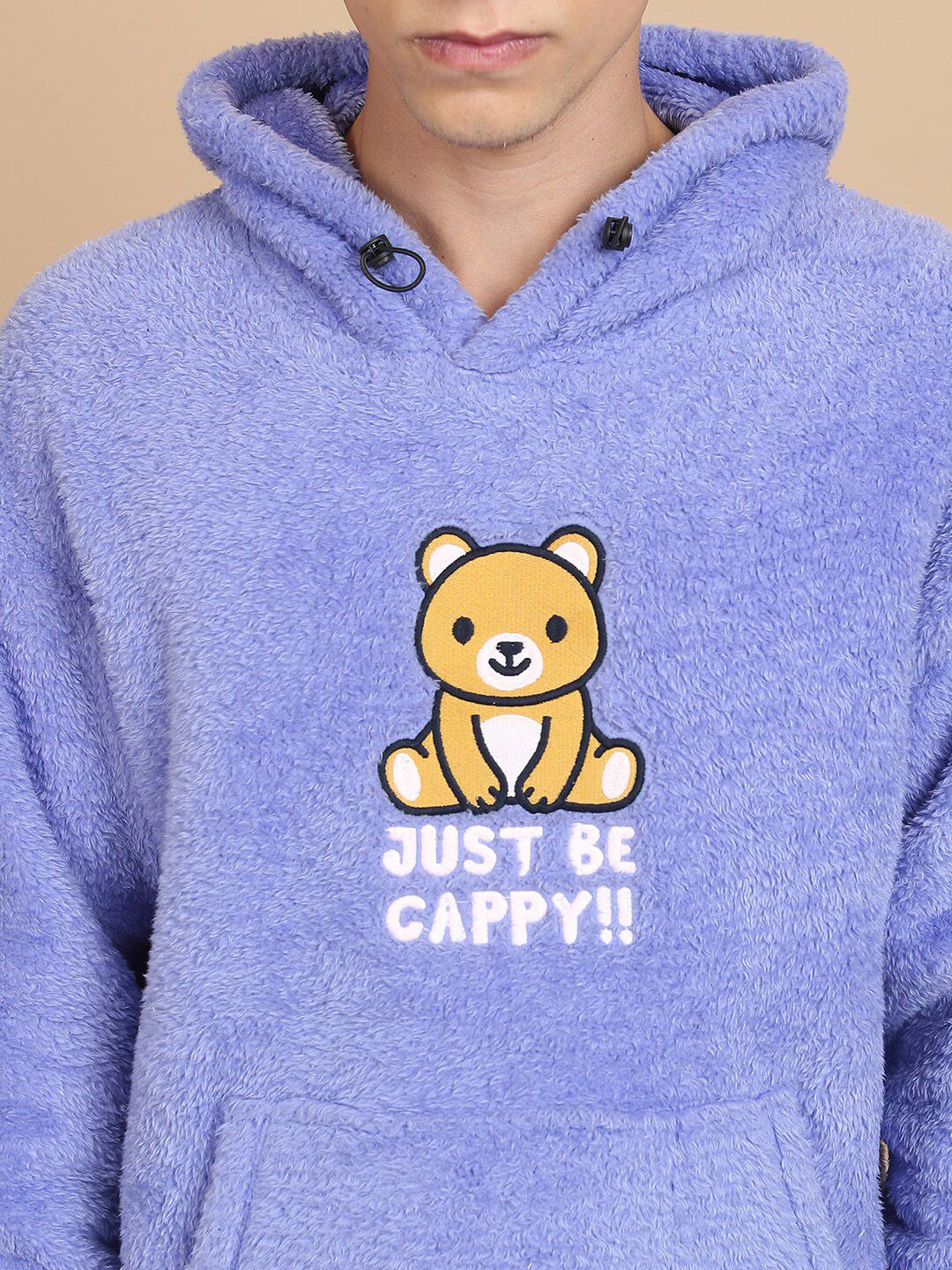 HIGHLANDER Graphic Printed Oversized Drop Shoulder Hooded Sweatshirt