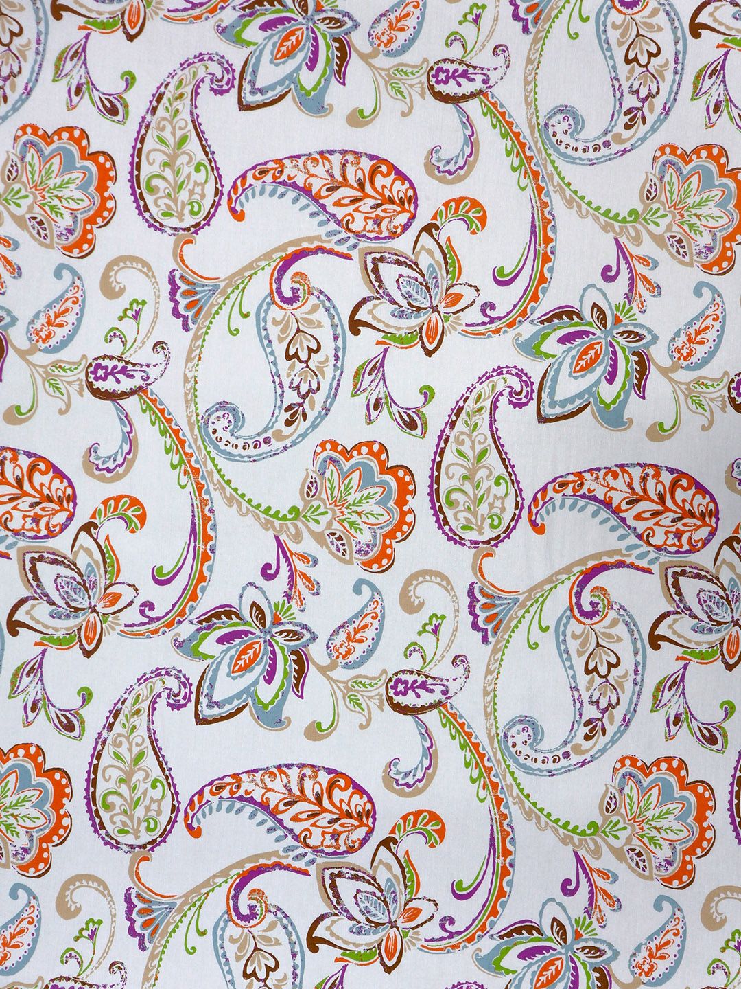 BOMBAY DYEING Brown Floral Cotton 140 TC Double Queen Bedsheet Set-2.28 m X 2.54 m