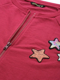 DressBerry Women Pink Solid Sweatshirt