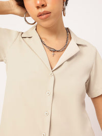 DressBerry Soft Focus Notched Lapel Edge Shirt
