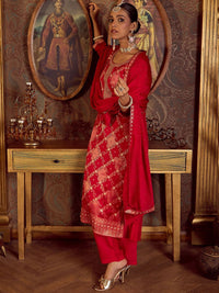 Indo Era Women Embroidered Regular Kurta with Trousers & With Dupatta