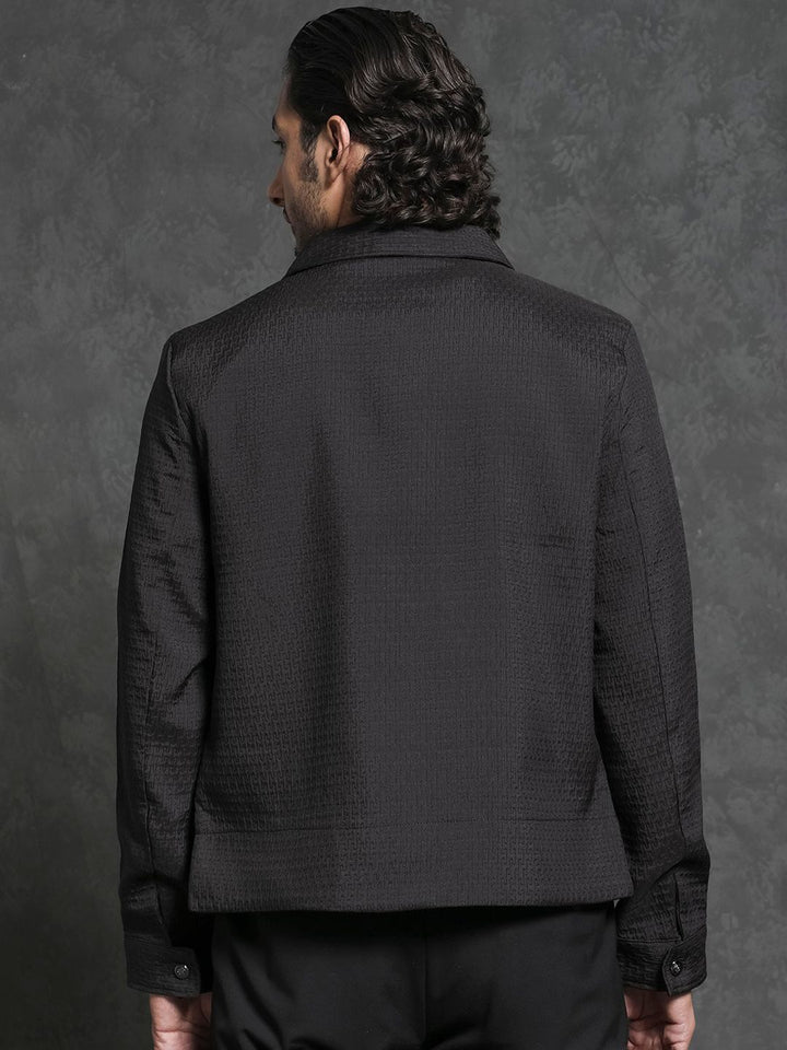 RARE RABBIT Men Harbin Tailored Fit Spread Collar Jacket
